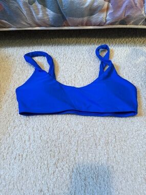 Express Bold Royal Blue Scoop Bikini Top